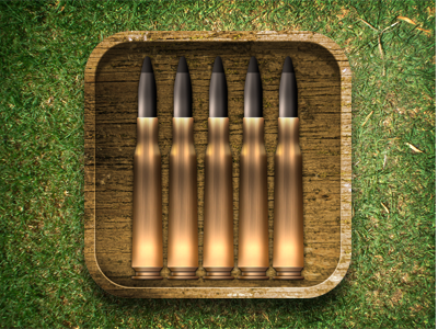 Munitions ammo app box brass bullets ios mobile munitions phone wood
