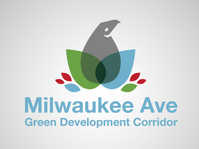 Milwaukee Ave Green Dev Corridor Logo eagle green logo