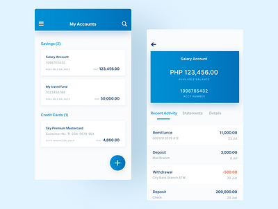 Banking App screen banking banking app finance mobile ui design