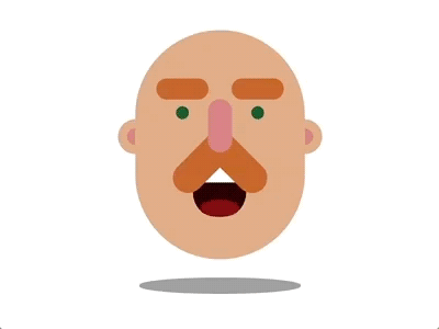 The moustache guy. character interaction moustache vectorial