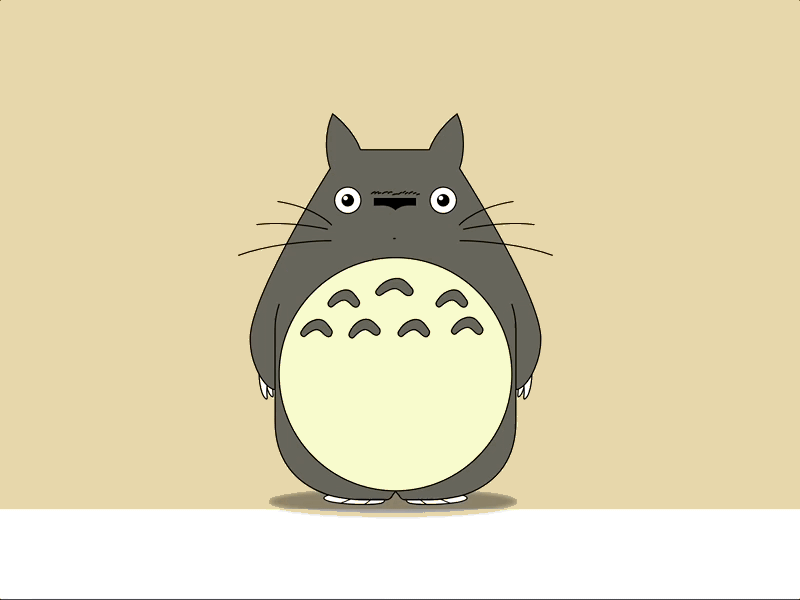 Totoro character miyazaki scss smile totoro