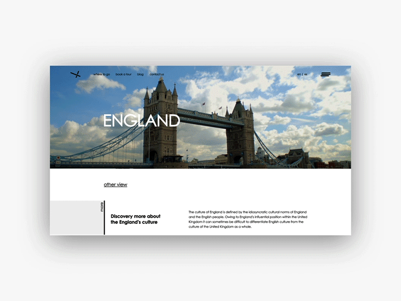 Tourism Website - Concept animation concept layout prototype typography ui website