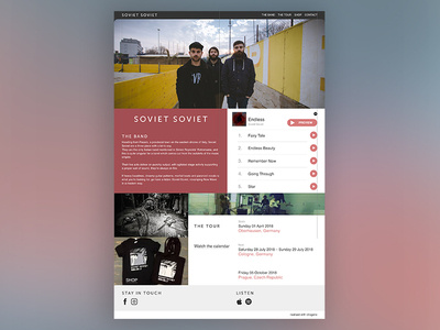 Band Website - Concept adobe xd ux web ui concept prototype website music
