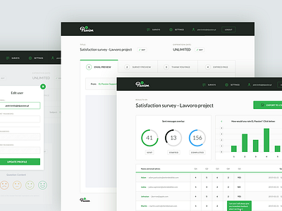 EL Feedback - web application application chart dashboard design flat design green ui design ux webdesign