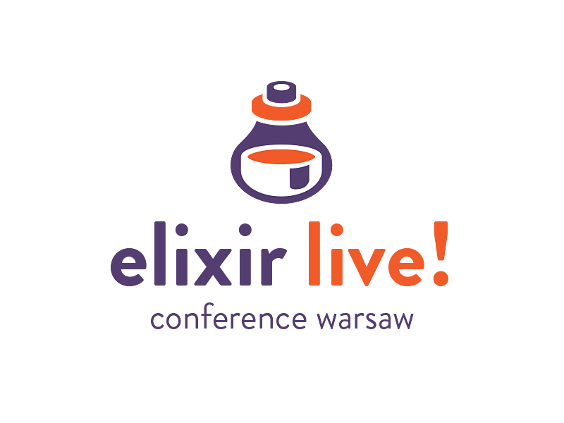 Elivir live! - conference logo illustration brandon typography logotype simple elixir branding logo