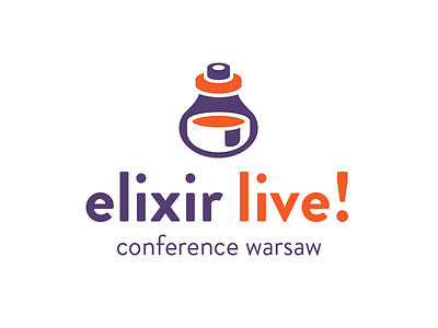 Elivir live! - conference logo branding brandon elixir illustration logo logotype simple typography