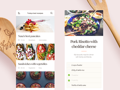 Food.lovers mobile recipes application by Piotrek Kmita for EL Passion ...