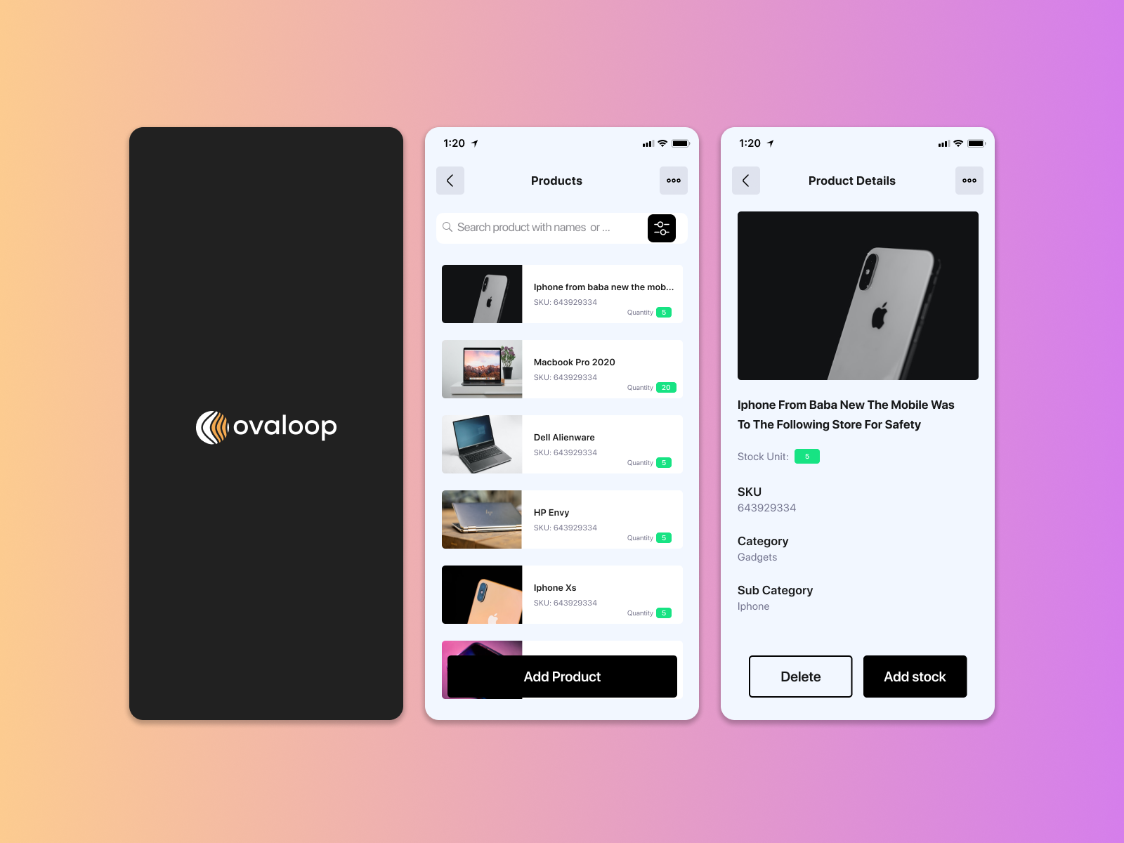 Inventory App by Olajuwon Micheal on Dribbble