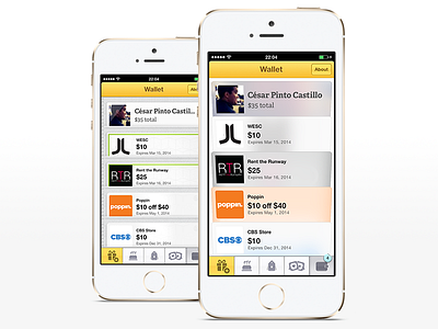 Wallet Hack app apple flat interface ios ios7 iphone ui ux wrapp