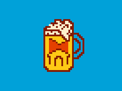 Tapper (icon) 80s arcade bar beer budweiser gaming icon pixel pixel art retro game retro gaming sticker tapper vector vector illustration