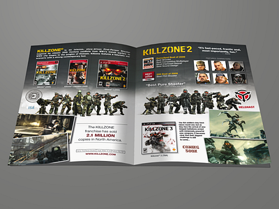 Killzone® Licensing Brochure (layout) brochure fps games gaming layout layoutdesign licensing playstation ps3 shooters sony video game
