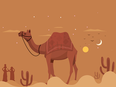 Desert Illustration camel dessert illustration illustrator