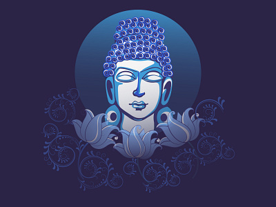 Gautam Buddha buddha illustration illustrator potrait