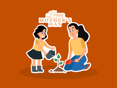 Mother's Day illustration illustrator stickers