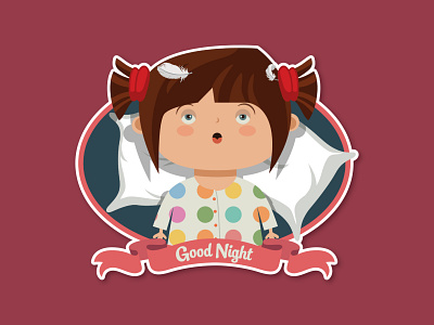 Good night Sticker creative design illustration illustrator stickers