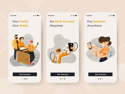 Teenagers First Payments App design illustration illustrator mobile app mobile app design mobile ui ui