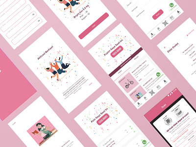 Bright Gas Scanner case study illustration mobile app pink mobile ui pink ui scanner ui ux