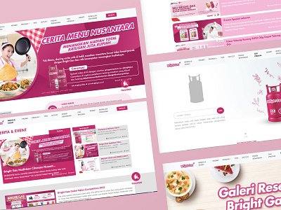 Bright Gas Website company profile company profile website design illustration pink ui pink website ui ux website