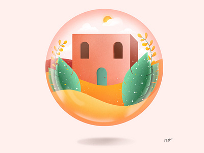 Little bubble, big house 🏡 animation art artist design digitaldesign drawing graphic design illustration illustrator ipad pro procreate procreate art ui