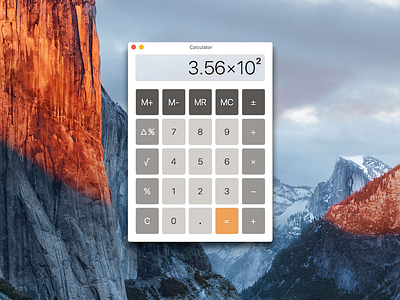 Redesigned Calculator Mac OS X