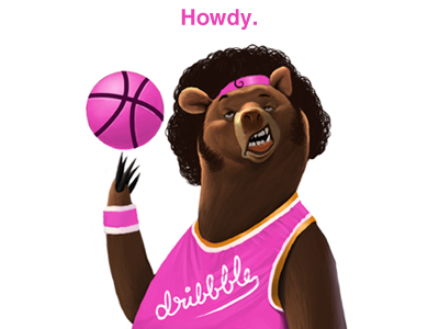 First Shot! basketball bear digital painting illustration sports