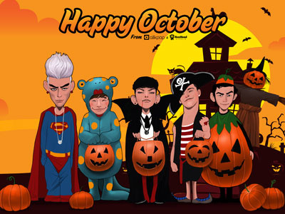 Happy October! allkpop big bang halloween october wallpaper