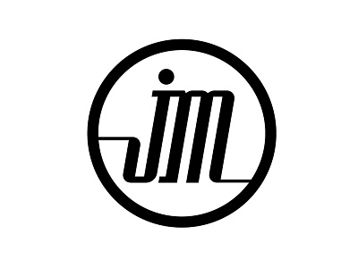 Monogram JM black and white design logo