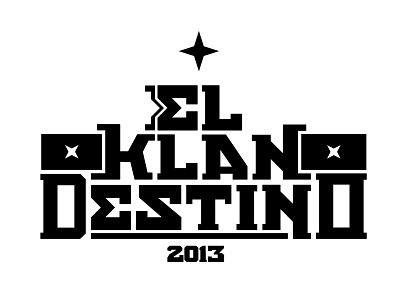 El Klandestino black and white logo