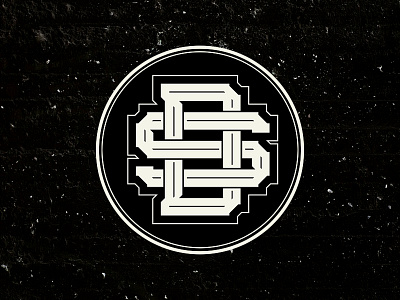 Monogram DS black and white design logo monogram