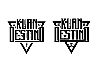 El KlanDestino black and white design logo