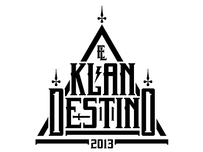El KlanDestino black and white design logo