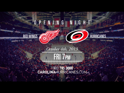 Hurricanes Commercial Game Tag 1-up (animated) animation carolina hurricanes hockey hurricanes motion graphics nhl