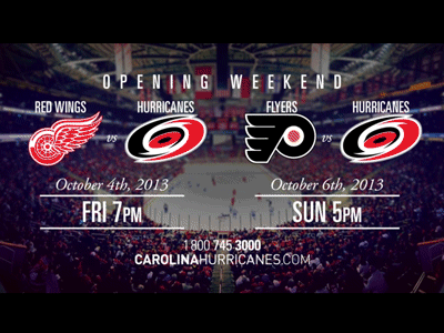 Hurricanes Commercial Game Tag 2-up (animated) hockey nhl hurricanes animation carolina hurricanes motion graphics