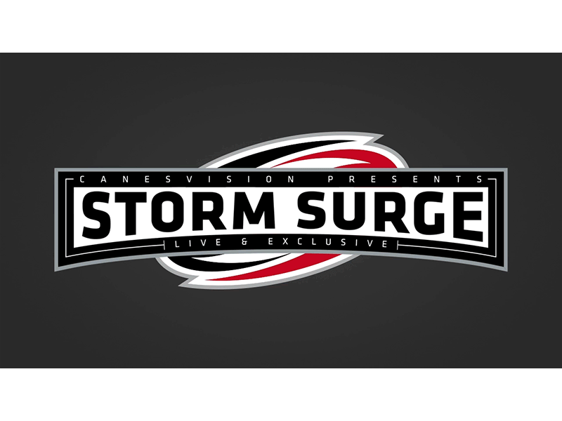 Storm Surge Logo Animated canesvision carolina hurricanes design gif hockey motion graphics nhl title
