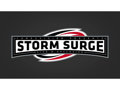 Storm Surge Logo Animated gif nhl hockey canesvision title design carolina hurricanes motion graphics