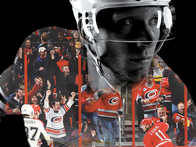 Casino Night 2014 nhl hockey poster carolina hurricanes double exposure jordan staal