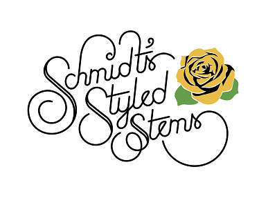 Schmidt's Styled Stems floral hand lettered script