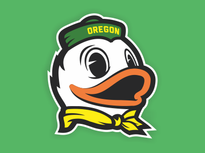 The Duck duck head logo mascot oregon theduck