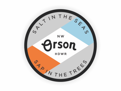 ORSON - SAP & SALT badge logo oregon patch seal tree