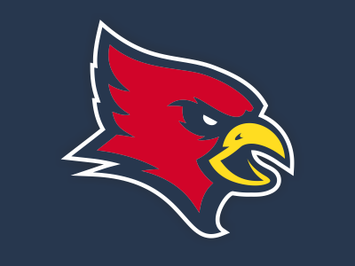 Cardinal bird cardinal head logo mascot