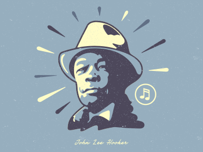 John Lee Hooker blues john lee hooker logo music portrait