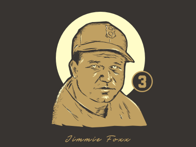 Jimmy Foxx baseball face portrait red sox sports