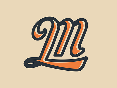 ML Monogram branding l lettering logo m monogram script sports