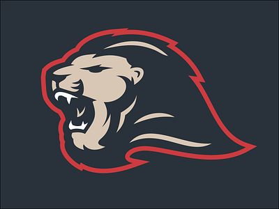 Lion cat lion logo mascot sports team