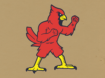 Fightin' Cardinal character mascot sports