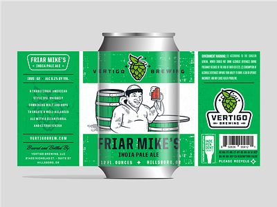 Vertigo Brewing - Friar Mikes India Pale Ale can