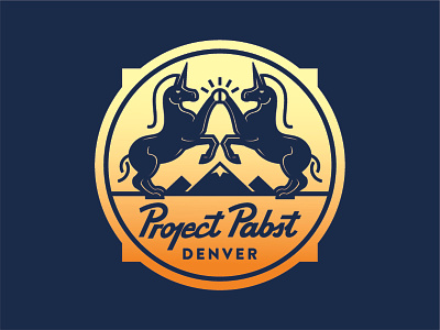 Project Pabst badge beer crest illustration logo pabst