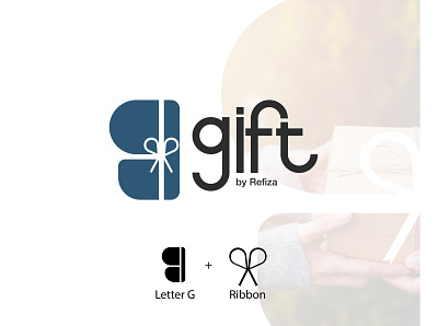 Gift By Refiza Logo branding design flat icon illustrator logo minimal type typography ui