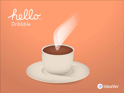 Hello Dribbble design flat hello dribble illustration minimal vector