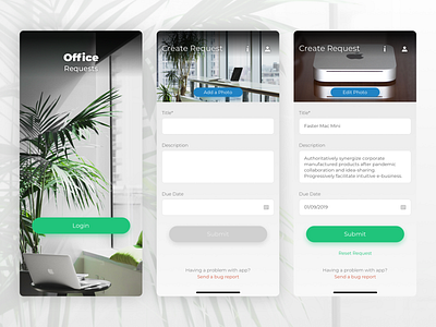 Office Requests iOS App mobile app design ui ux